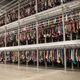 One of ThredUp's giant storage spaces filled with clothing.